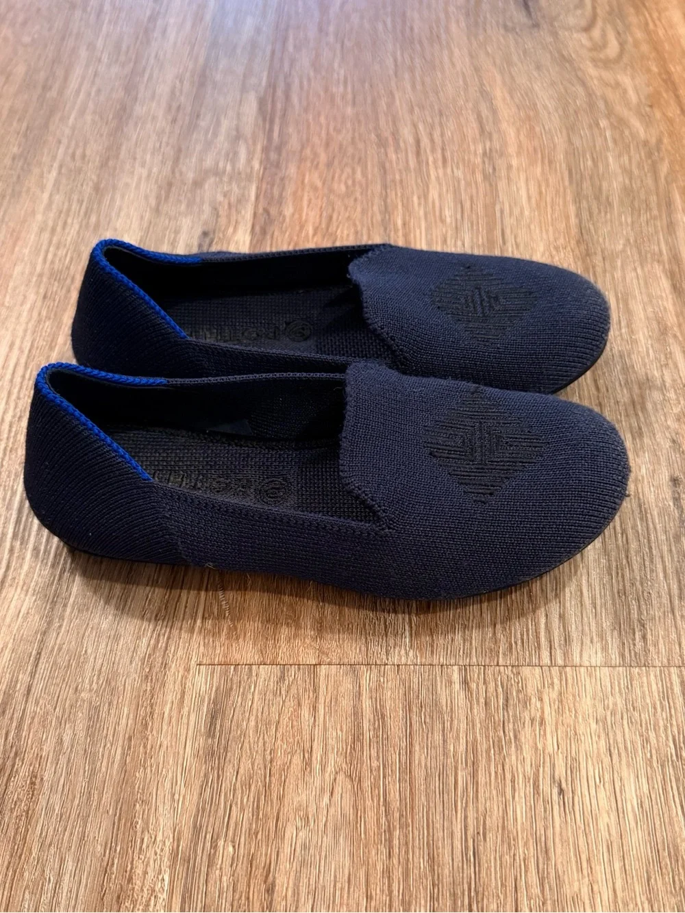 Rothy's Kids Shoes Loafers Navy Blue Washable Eco Friendly Preppy Classic Sz 12